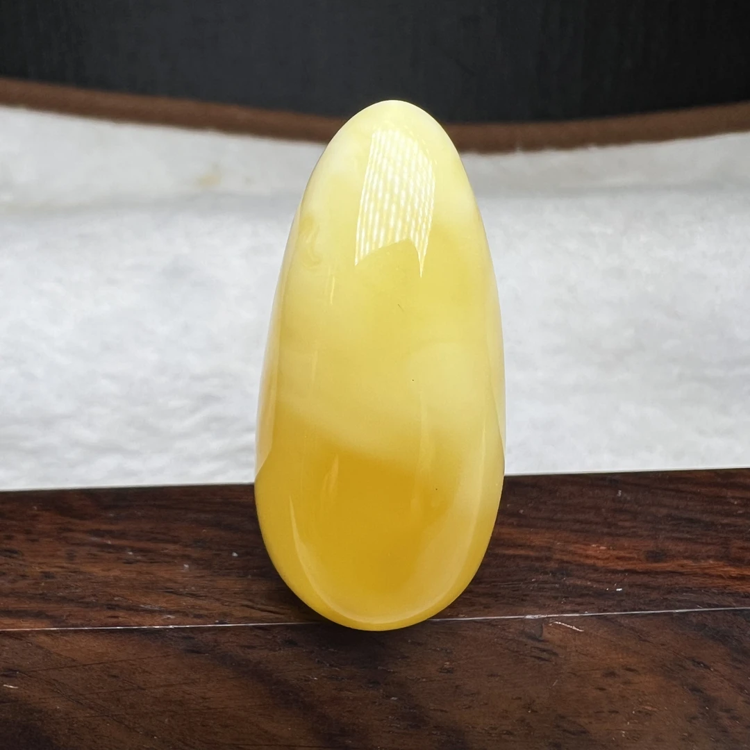 248素面天然花纹琥珀蜜蜡吊坠挂件时尚百搭鸡油黄