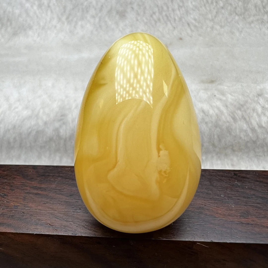 好玉易344素面天然精品琥珀蜜蜡吊坠挂件鸡油黄民族风女款手工