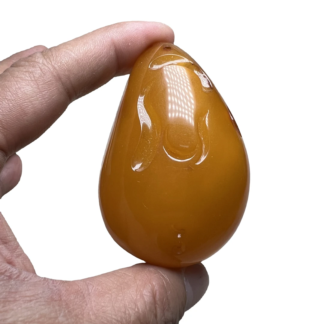 飞龙在天琥珀老5657蜜蜡吊坠挂件雕刻金雕孤品俏色巧雕30年老密蜡