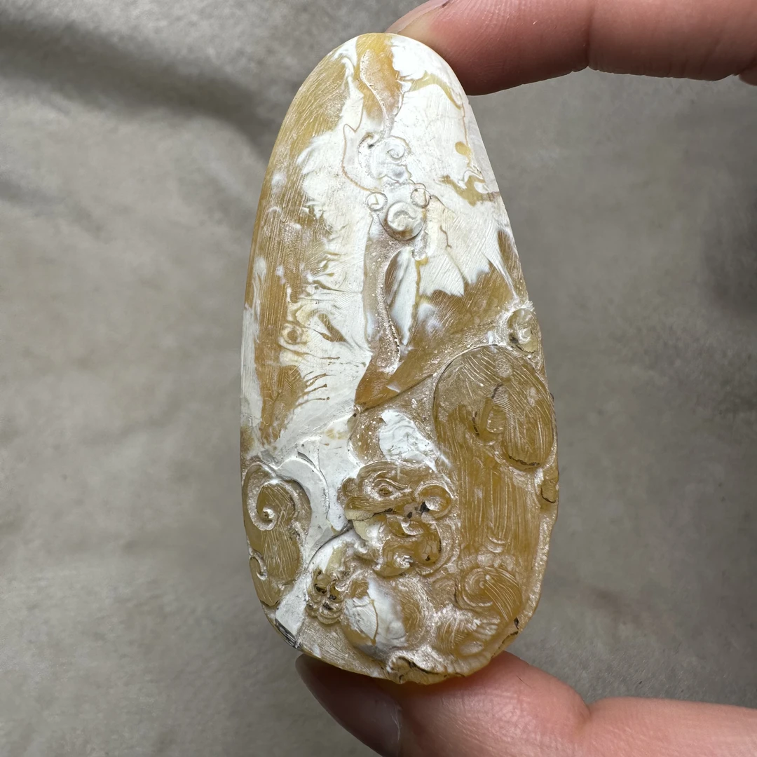 好玉定制福禄寿琥珀蜜蜡吊坠挂件白花俏色巧雕孤品精品时尚收藏品