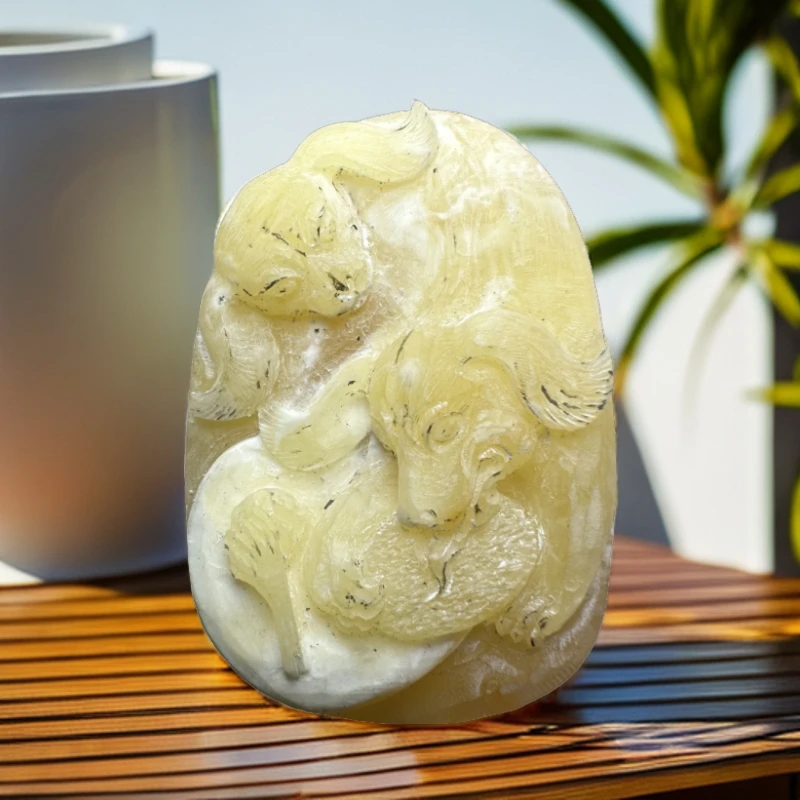 【好玉易】定制生肖狗哥俩好天然蜜蜡王诗斌亲工雕刻前精品收藏孤品