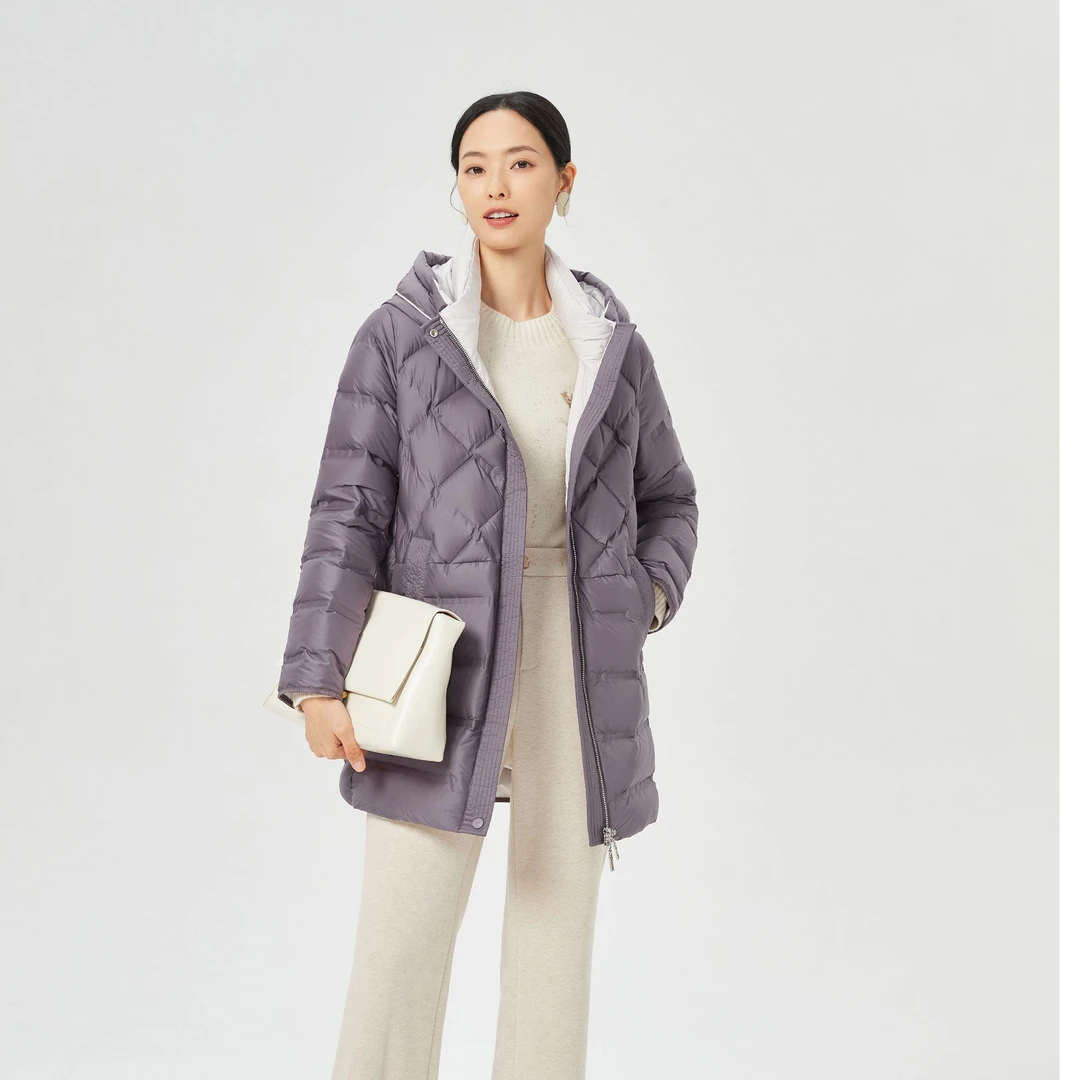 娜尔思气质时尚优雅显瘦女款秋冬长袖羽绒服NR00619T4