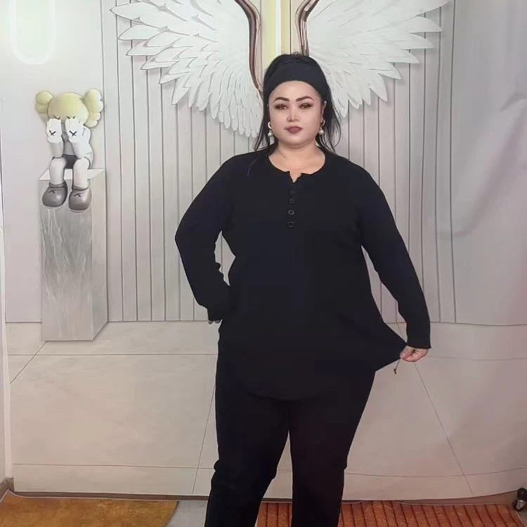 秋冬新款显瘦针织衫长袖上衣百搭休闲毛衣