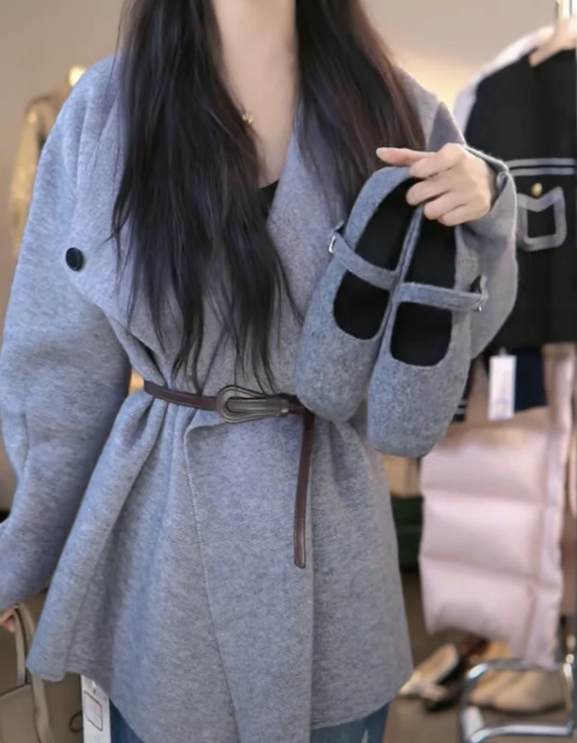 V8174 【子杉专属】2024秋冬新款时尚百搭休闲开衫