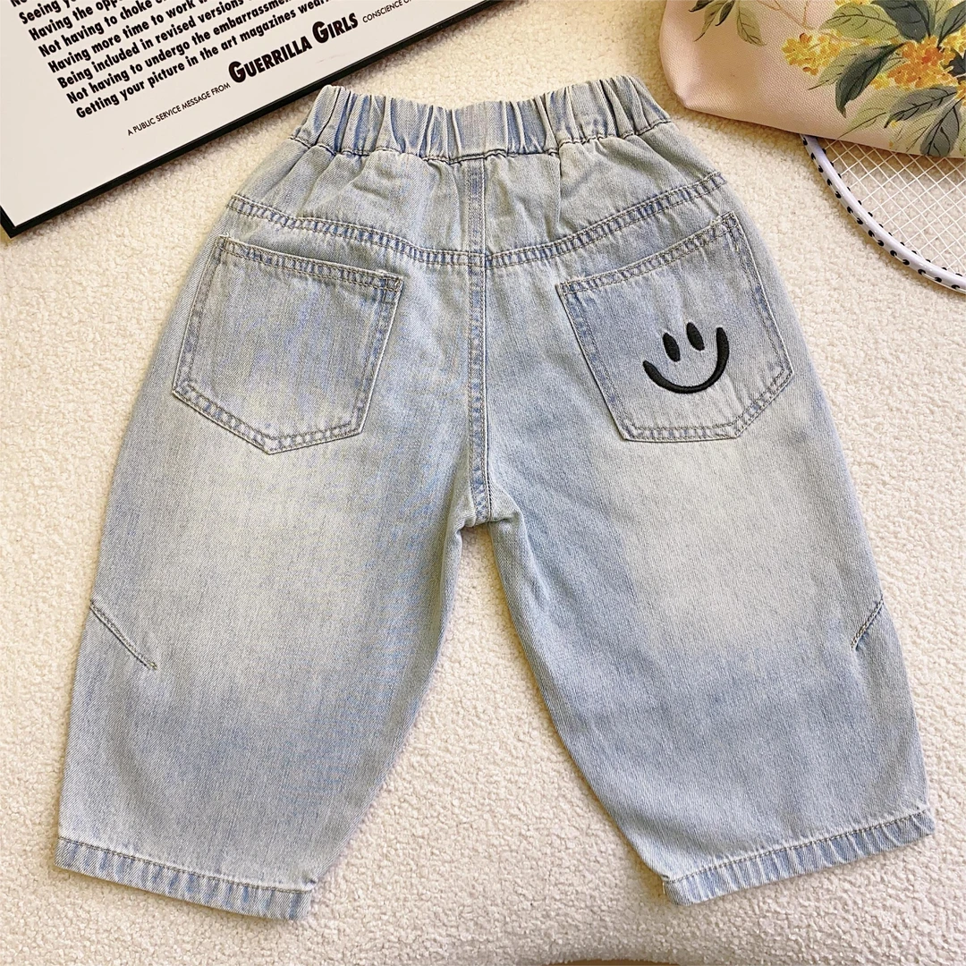 夏季 男童 薄款 休闲 百搭 韩版软牛仔裤 宽松 时尚 裤子 DL88014