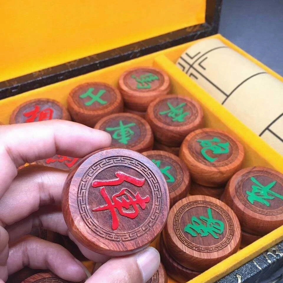 【象棋】红花梨木象棋4.8cm家居摆件