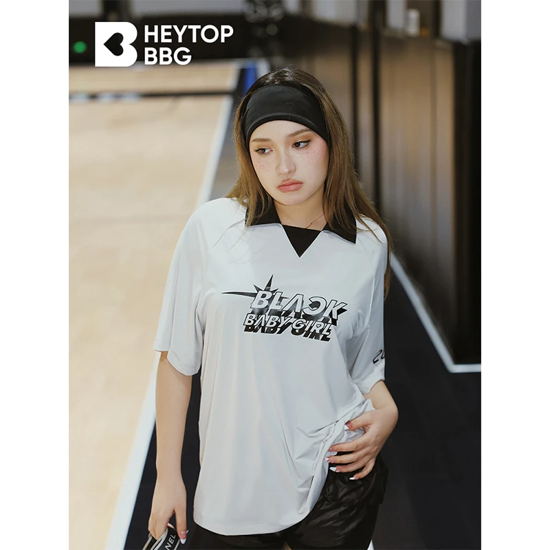 heytopbbg【清仓】SPRING YOUTH复古撞色T休闲宽松POLO衫-057