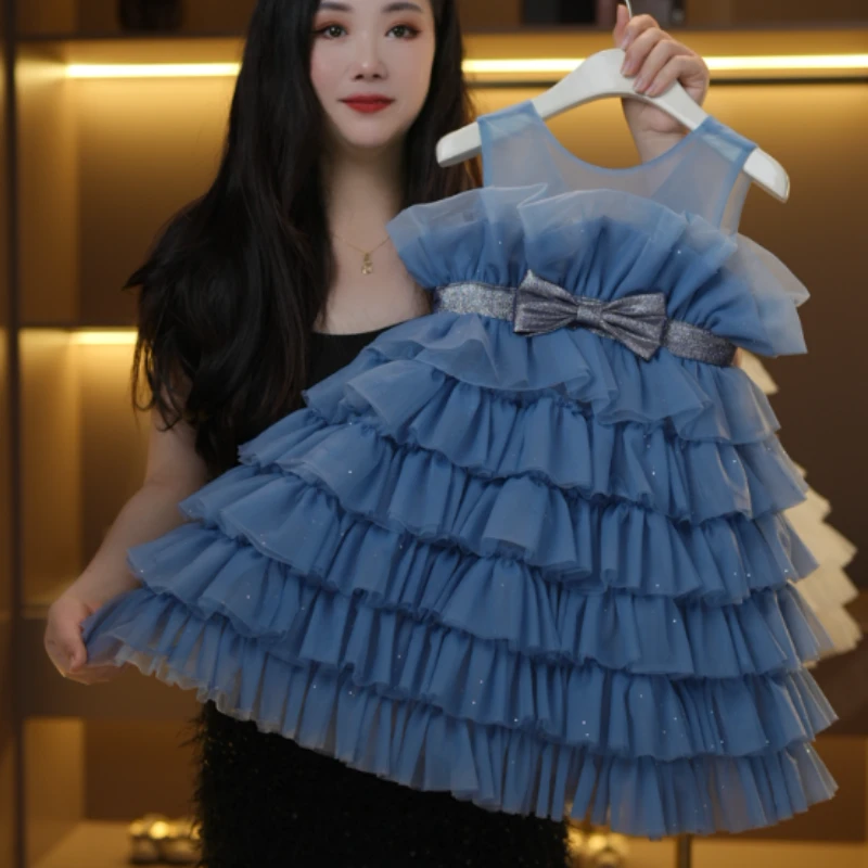 【QX】尤画2024原创设计新款夏季女童时髦夏装连衣裙66348女孩儿童