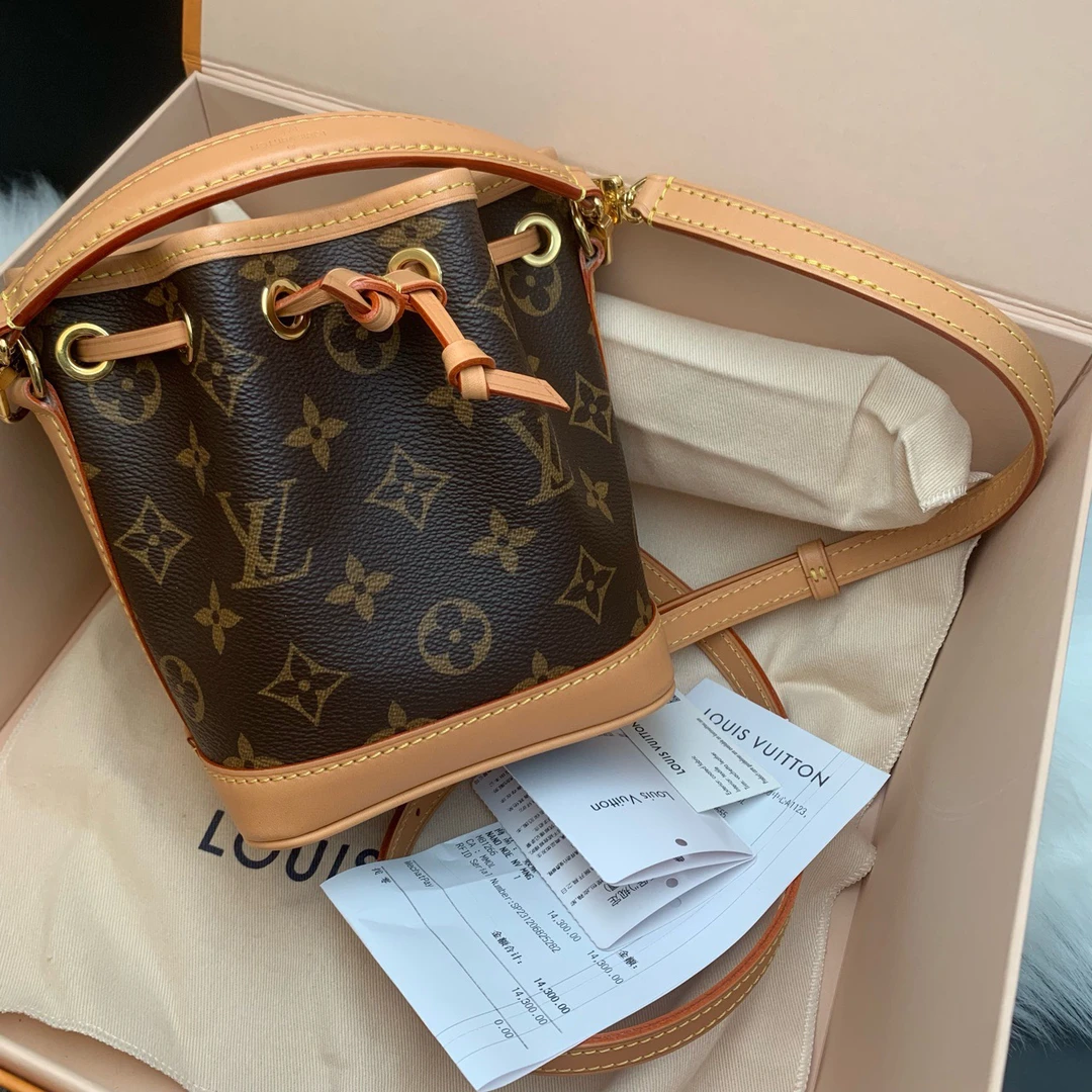 95新 LouisVuitton/路易威登 抽绳小水桶 Nano Noé