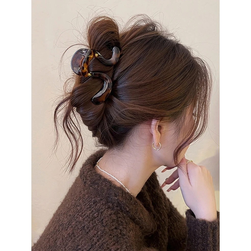 盘发夹子~头发抓夹早秋鲨鱼夹女2024新款发夹后脑勺上班族发饰