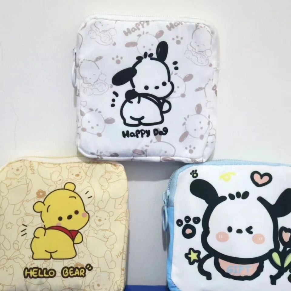 【推荐】}姨妈巾收纳包充电器数据线整理卫生棉网红包收纳小包