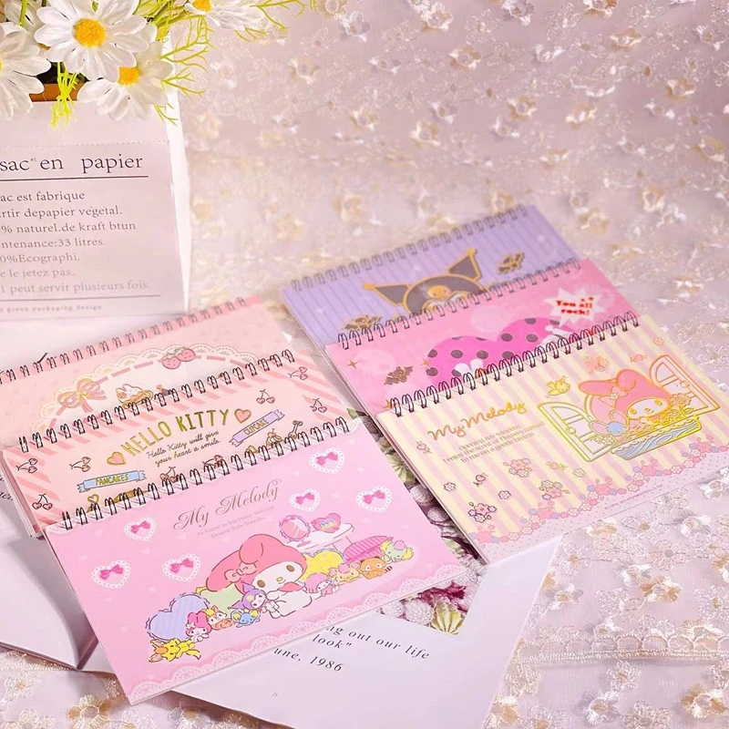 【粉丝专享】三丽鸥小伙伴卡通可爱哈喽猫手帐线圈离型本古卡贴纸