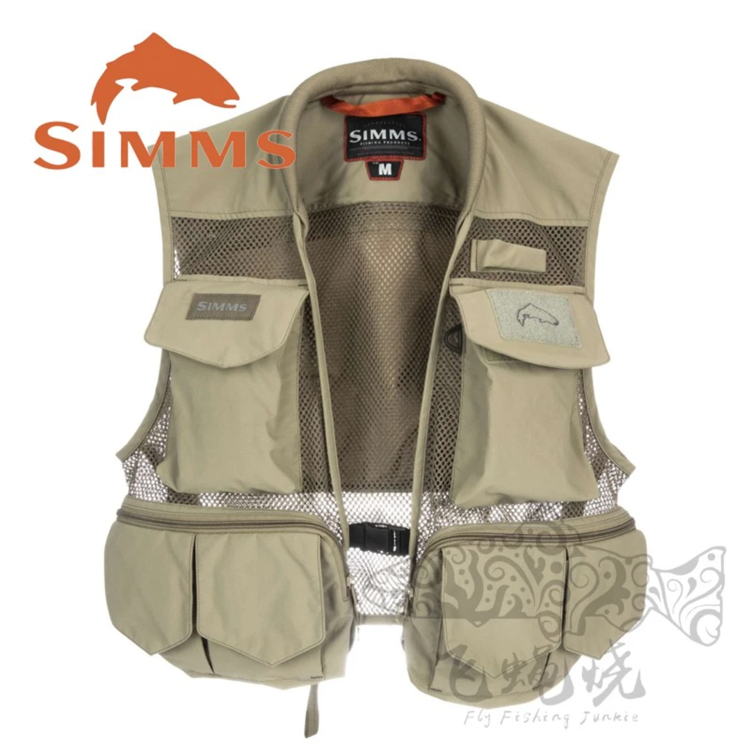 现货Simms马甲路亚飞钓溪流天展户外钓鱼背心垂钓毛钩马口飞蝇烧