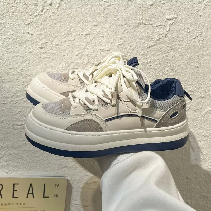 高颜值小众原创休闲板鞋女2025春夏季新款厚底百搭小白鞋D-39//C