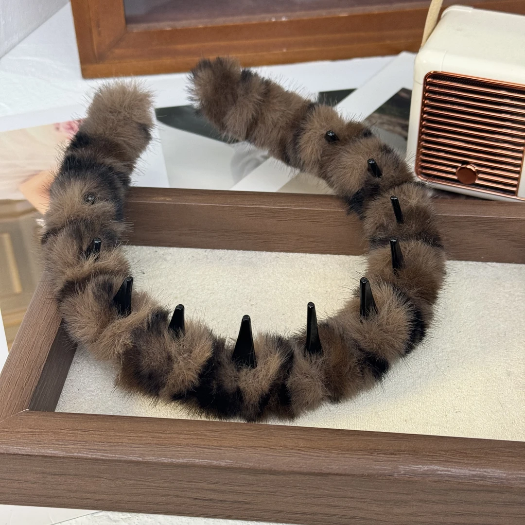 A669~新款彩色毛线波浪发箍毛茸茸感针织发饰女高颅顶头箍洗脸