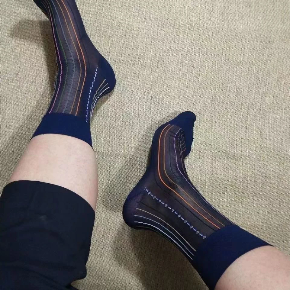 男士彩色条纹丝袜(5双装)