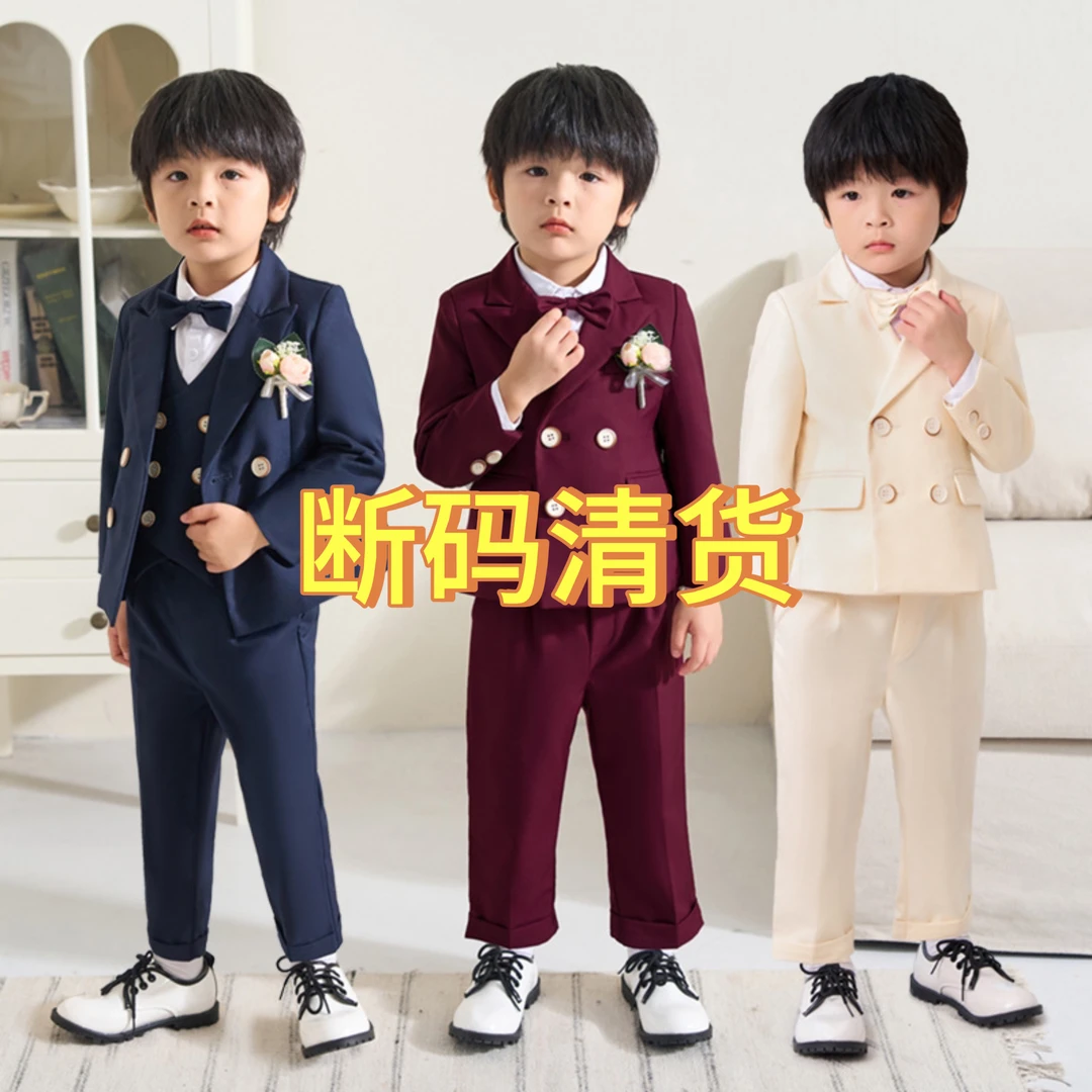 XT82111男童西服套装新款英伦绅士西装礼服中小童花童演出服