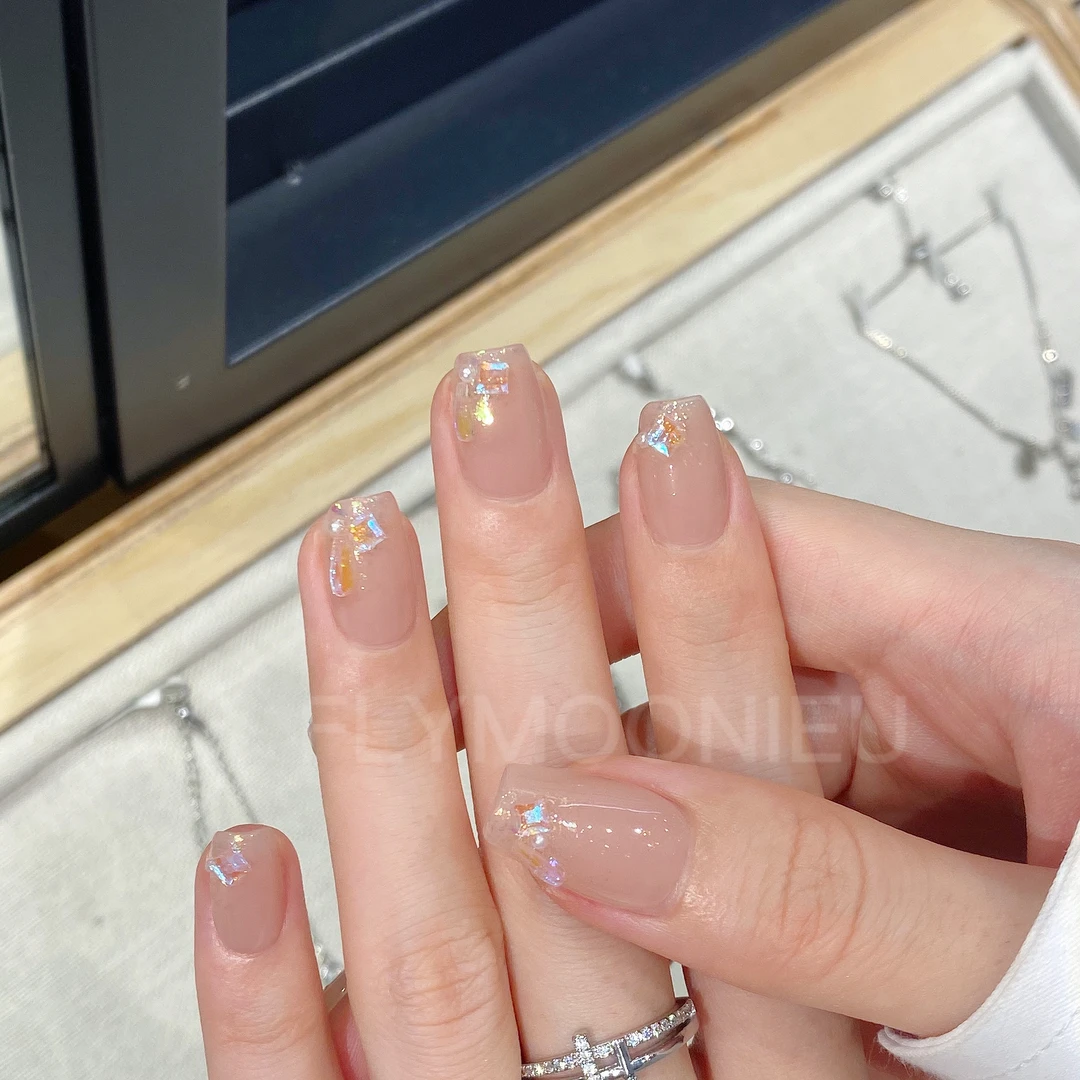 人鱼泪  蝶诗舞   纯手工定制美甲贴片 高级定制穿戴甲10片