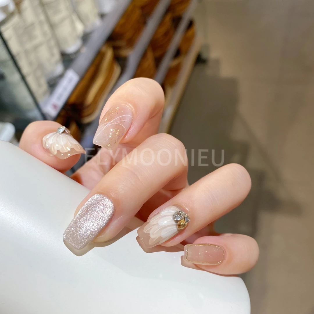 天女  设计师  蝶诗舞   纯手工定制美甲贴片 高级定制穿戴甲10片