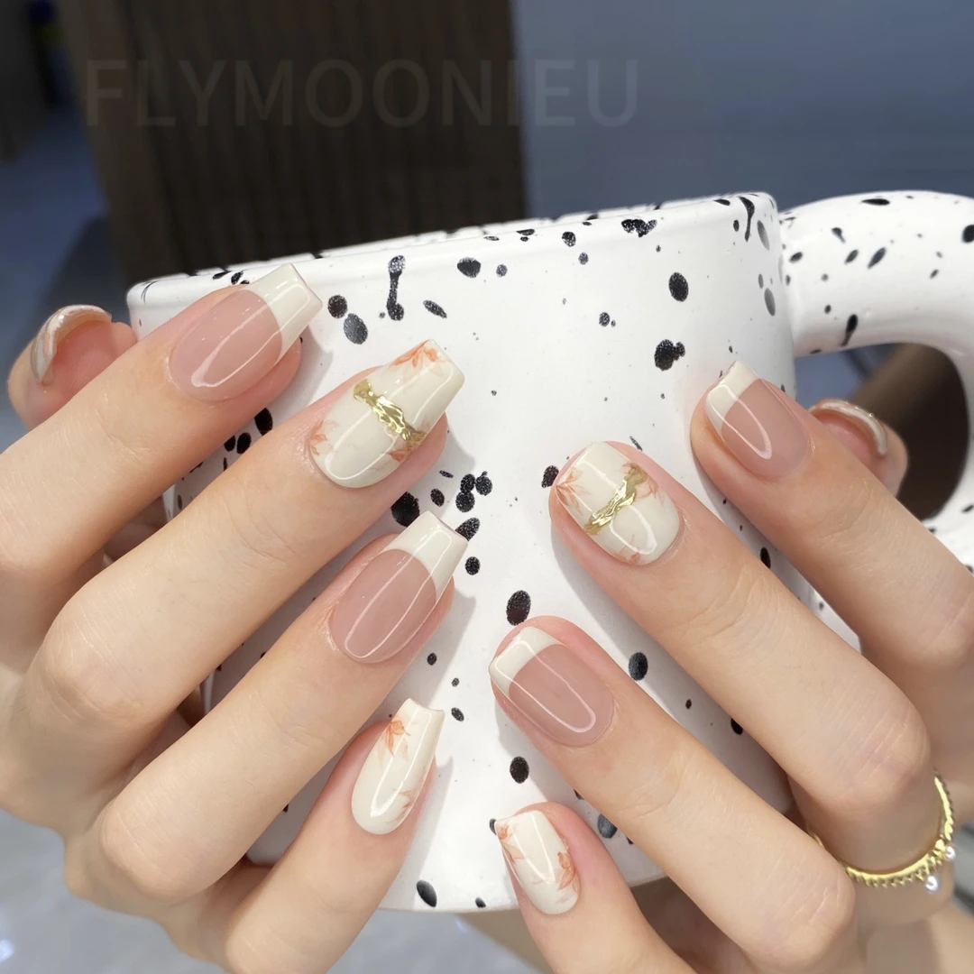 枫林满叶   纯手工定制美甲贴片 高级定制穿戴甲10片