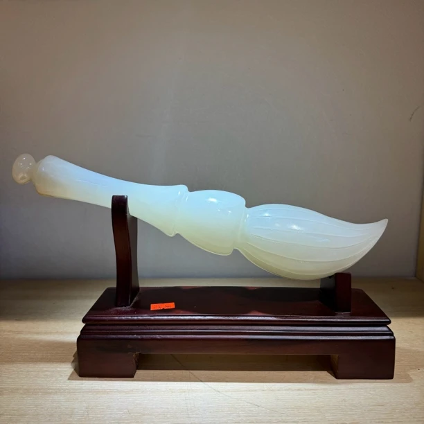 【33.5*8.5*18.5毛笔一笔定江山新中式家居摆件】具有天然纹路纹理