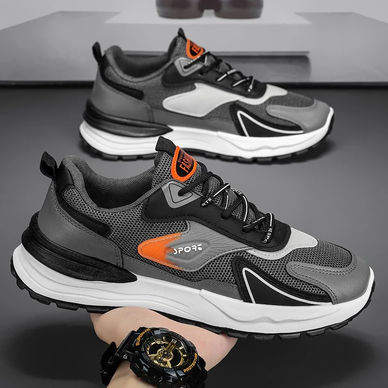 【正品】2025运动鞋男鞋春夏透气网面鞋男士休闲鞋防滑跑步老爹鞋子