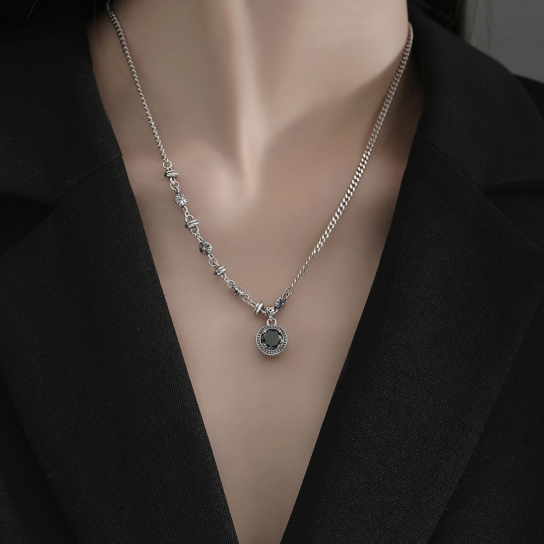 坠链均925银 黑暗森林纯银项链吊坠女潮流百搭高级生日礼物送女友