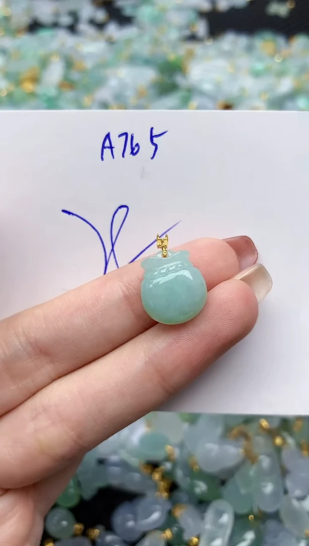 【闪购商品】翡翠颈饰18K金镶嵌 天然翡翠A货