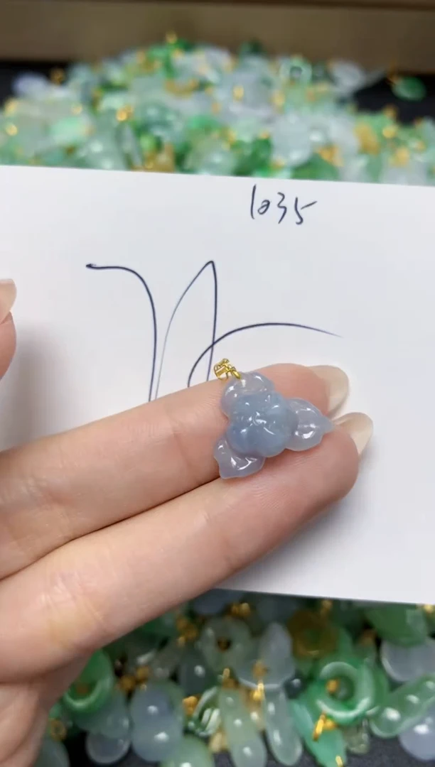 【闪购商品】翡翠颈饰18K金镶嵌    天然翡翠A货