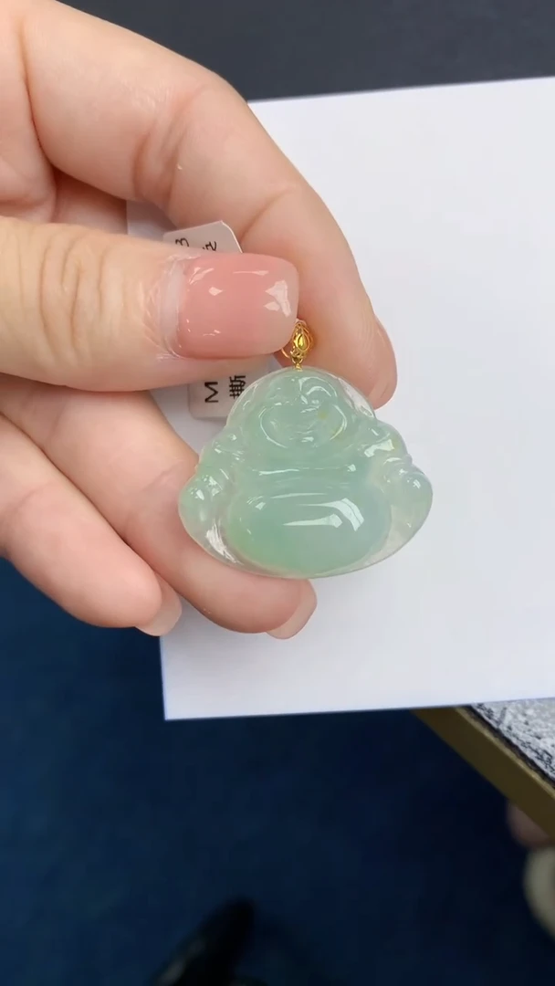 【闪购商品】翡翠颈饰18K金镶嵌168 天然翡翠A货