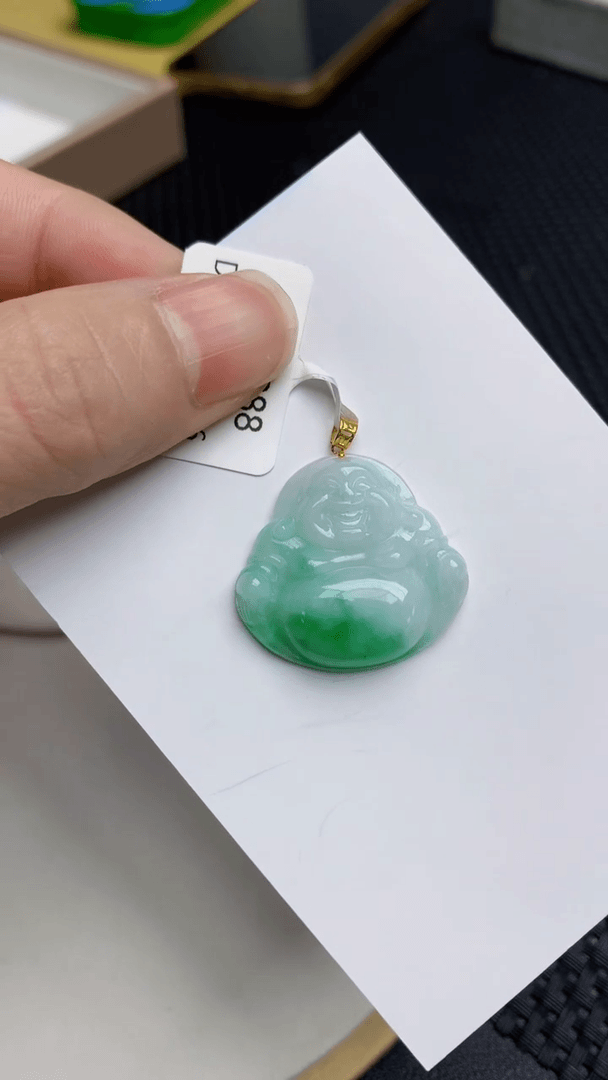 【闪购商品】翡翠颈饰18K金镶嵌163 天然翡翠A货