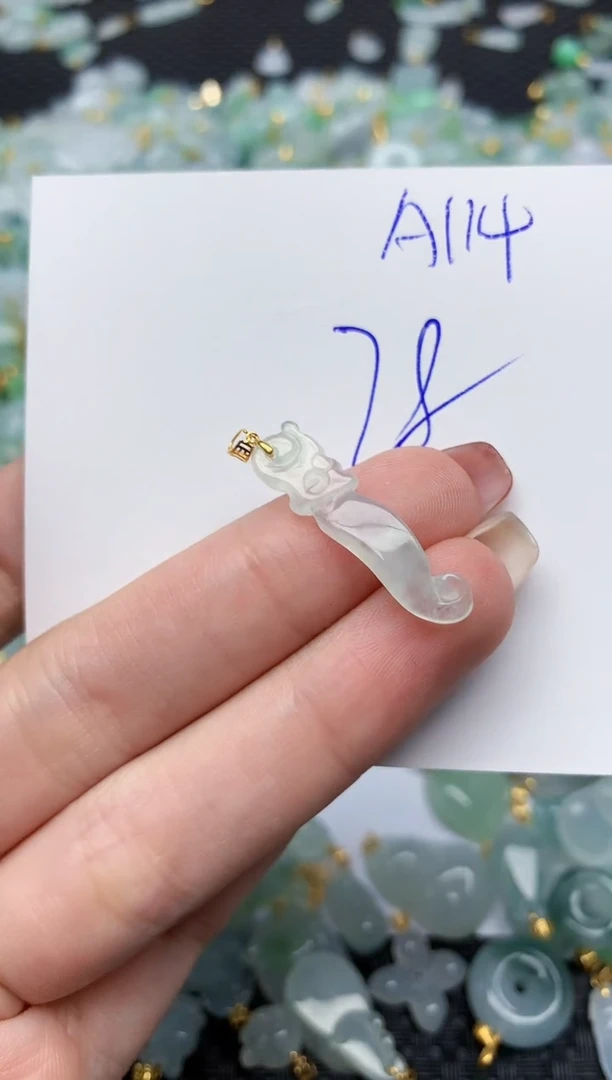 【闪购商品】翡翠颈饰18K金镶嵌 天然翡翠A货