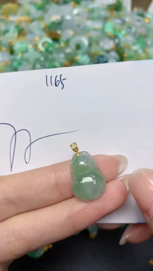 【闪购商品】翡翠颈饰18K金镶嵌 天然翡翠A货