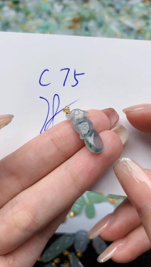 【闪购商品】翡翠颈饰18K金镶嵌 天然翡翠A货