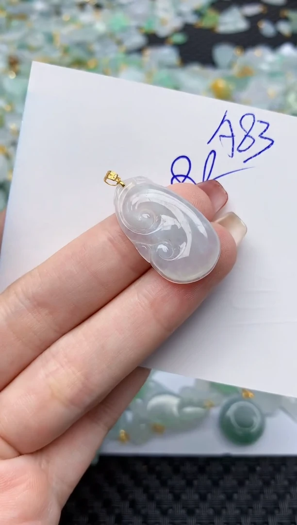 【闪购商品】翡翠颈饰18K金镶嵌 天然翡翠A货
