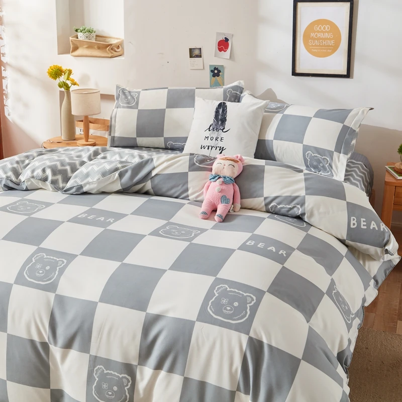 HENGFA/恒发新款印花水洗枕套情侣对装学生宿舍单人被套床单