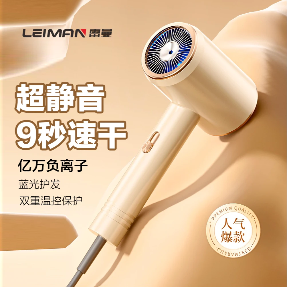 雷曼吹风机家用速干便携恒温水润负离子不伤发冷热电吹风筒大功率