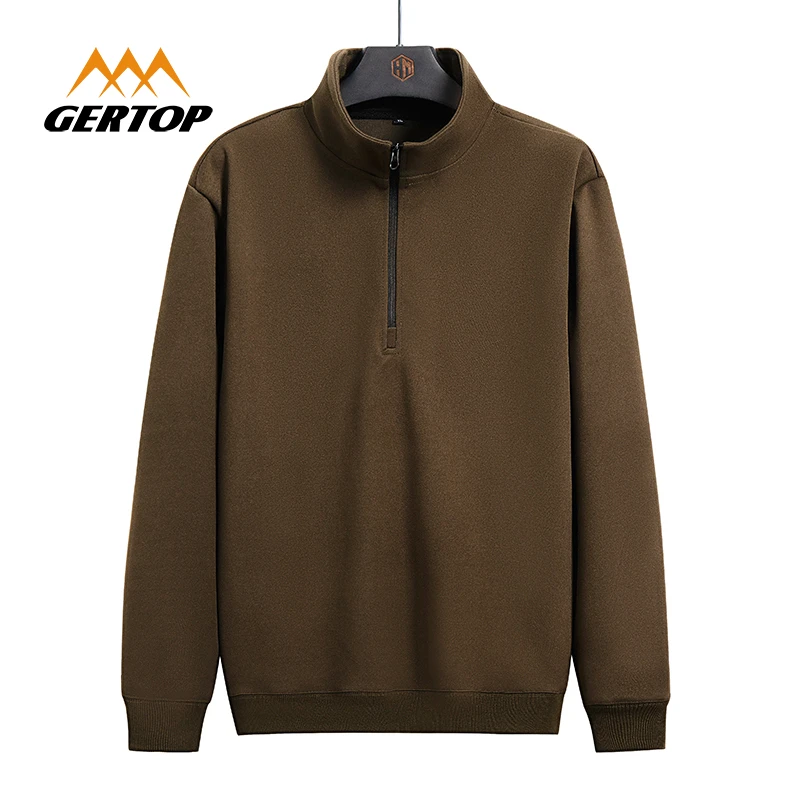 GERTOP山峰半拉链长袖春秋套头宽松秋冬卫衣