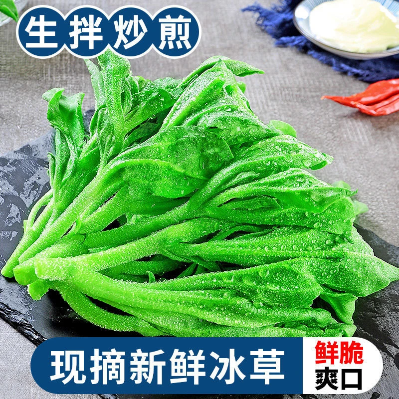 【京东冷链】农家妈妈现摘现发3斤新鲜冰草冰菜花火锅生吃沙拉蔬菜