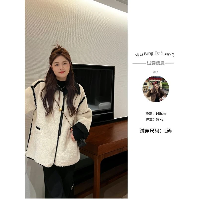 【反季清仓】楠序微胖女装 显瘦双面穿时尚加厚保暖外套女YZ20068