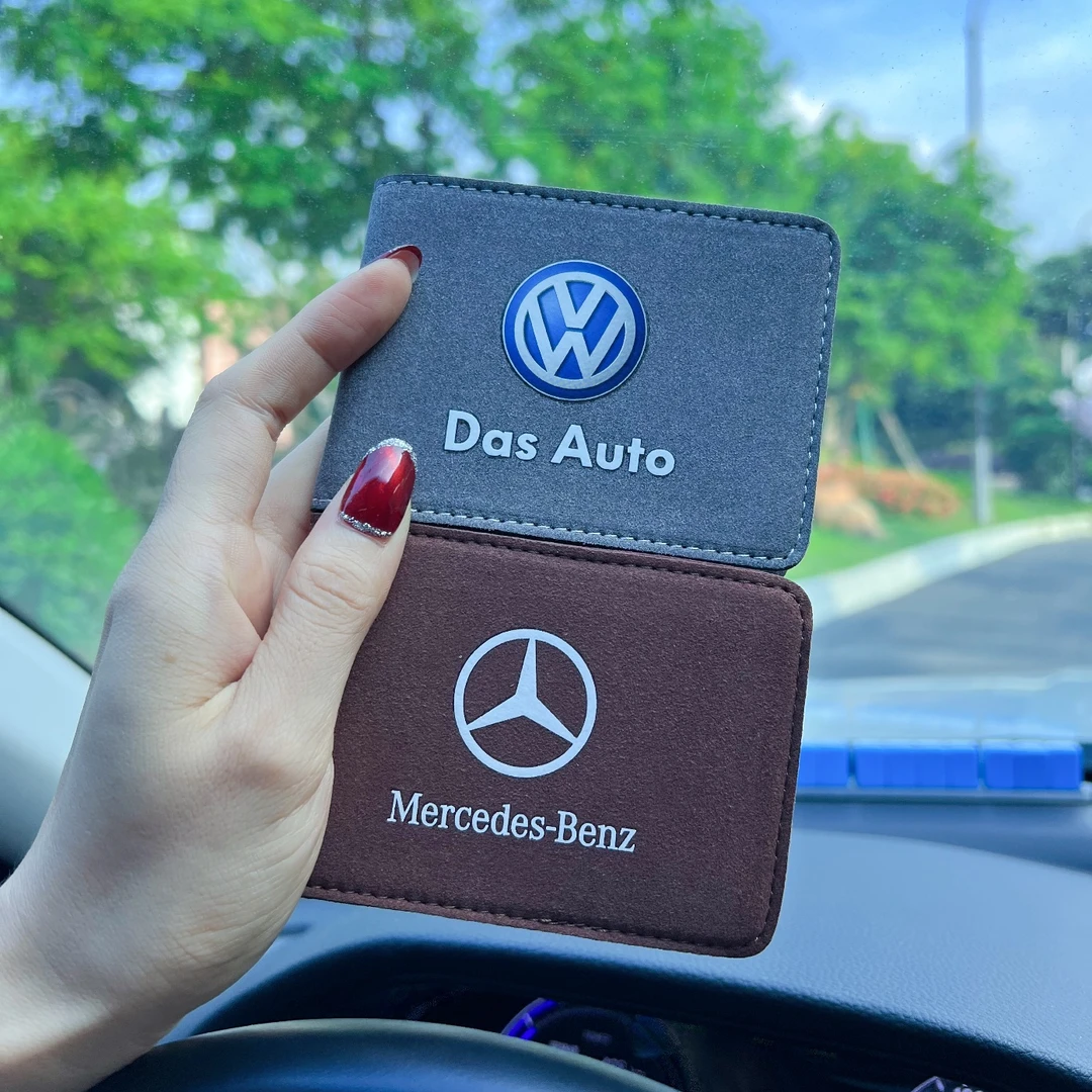 达亿莱汽车行驶证包名片夹翻毛皮行驶证多功能证件包轻奢个性卡包