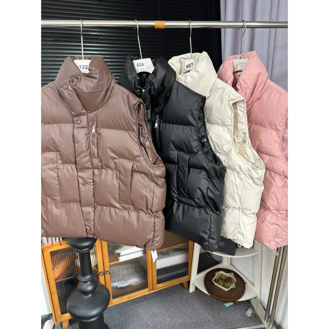 晶姐-231903欧货女装简约秋季棉马甲网红短款时尚休闲百搭秋冬