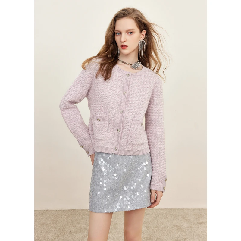 missCOCOON开衫微宽松肌理毛针织衫0278