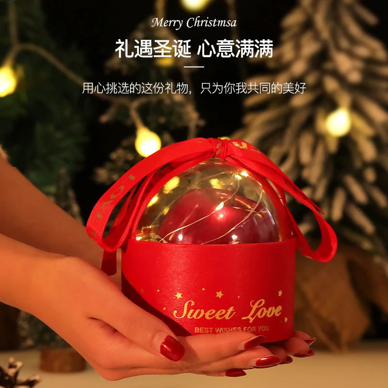 圣诞苹果包装盒创意圣诞节平安果礼盒水晶网红平安夜礼物礼品盒子
