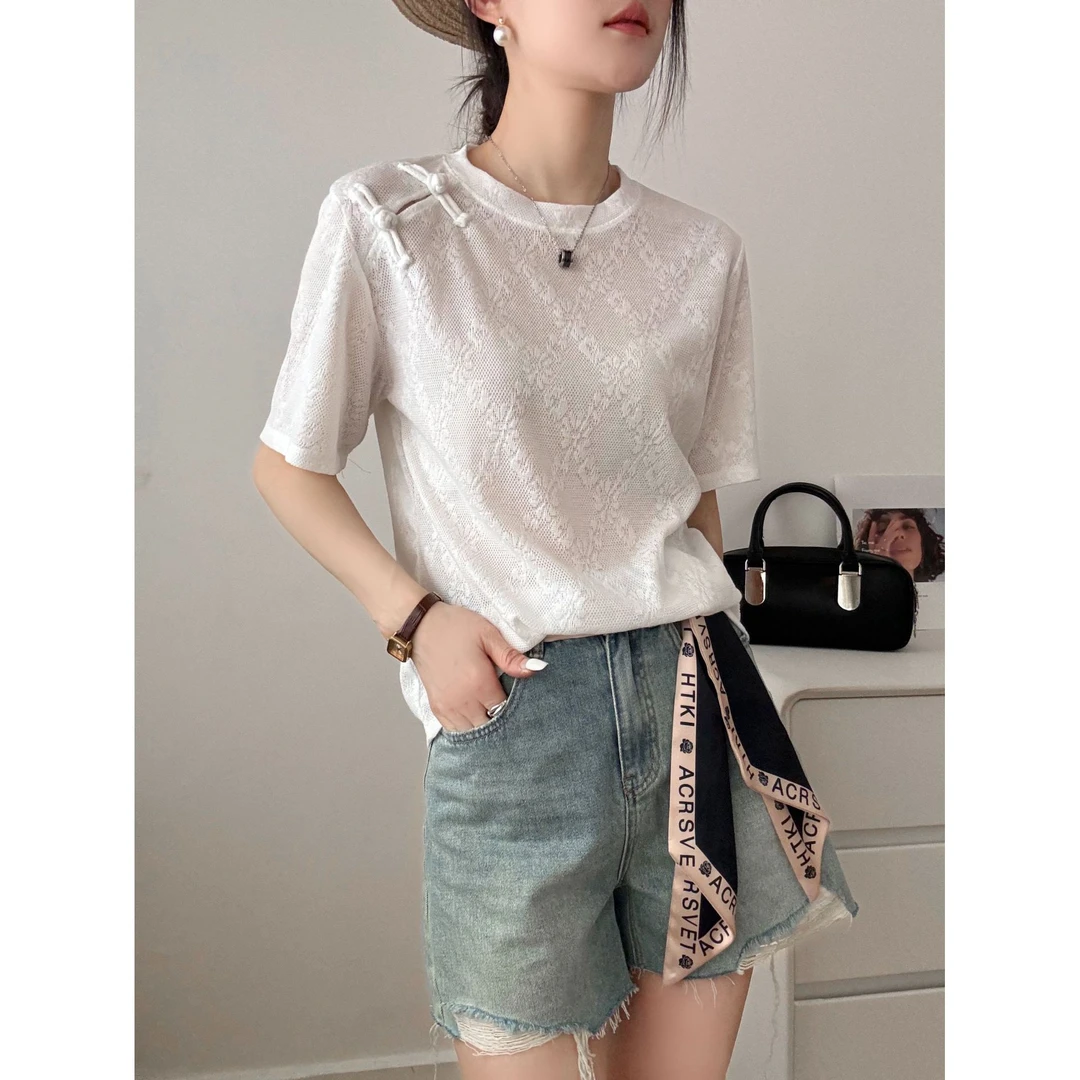 Midnite Star新中式短袖T2024夏季新款国风设计感T恤百搭显瘦休闲