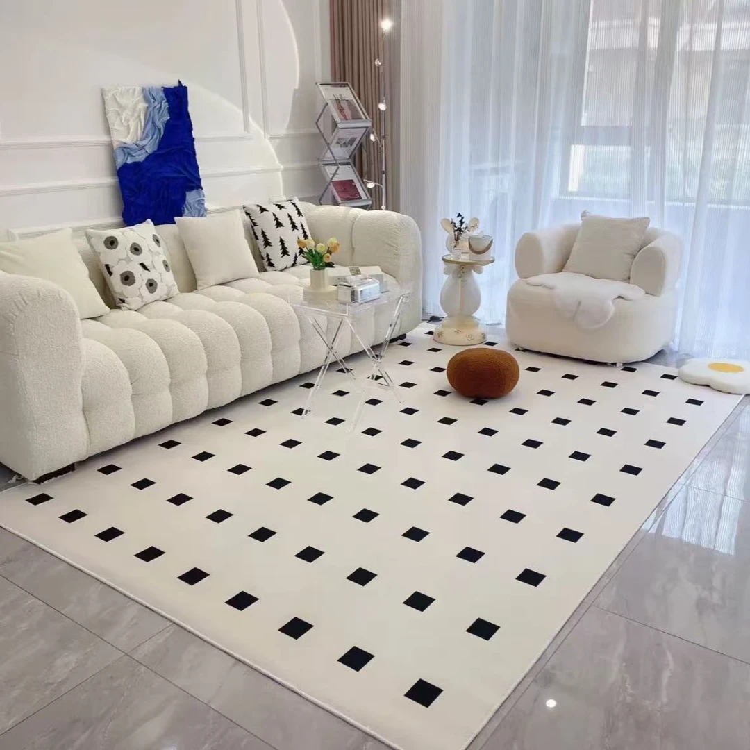 简约家用卧室轻奢可爱地毯地垫高品质微瑕微脏