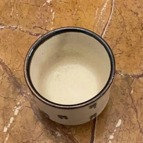 当代硬瓷RB制陶艺手绘小酒（茶）杯陶瓷主人杯手工家用杯碟精美