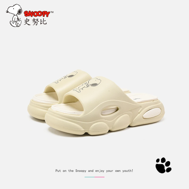 Snoopy史努比拖鞋女款夏季厚底居家洗澡凉拖情侣外穿防滑一字拖童