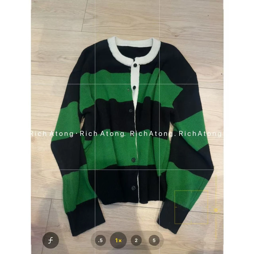 atong/阿彤-【绿野仙踪 】-2024 阿彤家百搭毛衣条纹撞色欧货毛衣