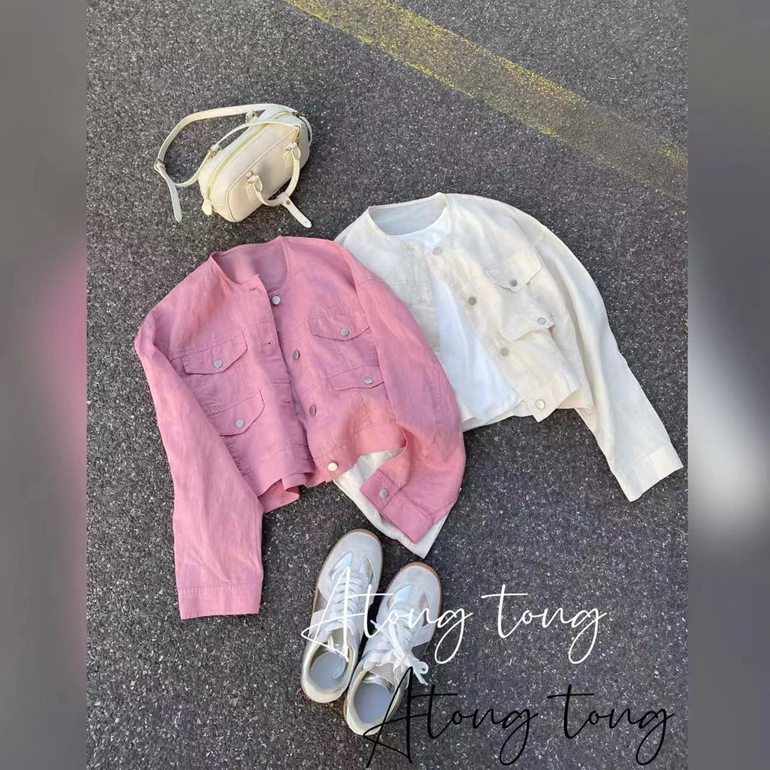 atong/阿彤-【左岸巴黎】-2025 阿彤家小香风时尚百搭薄款上衣外套